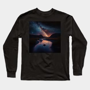 River at Night #2 Long Sleeve T-Shirt